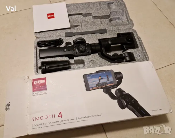 Стабилизатор за смартфони-Гимбал- Zhiyun-Tech SMOOTH 4, снимка 3 - Чанти, стативи, аксесоари - 50407530