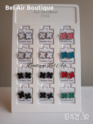 Обеци Детелини, обеци Van Cleef, снимка 4 - Обеци - 53392217