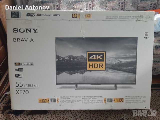 Телевизор 55" Sony Bravia 4K HDR повреден за части или ремонт