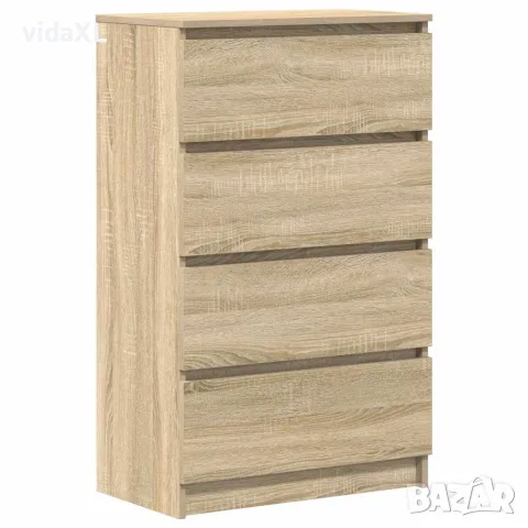 vidaXL Сайдборд, сонома дъб, 60x35x98,5 см, инженерно дърво