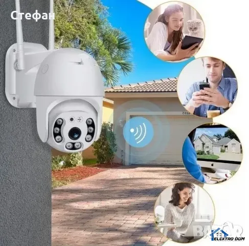 X03P iCSee въртяща WiFi камера 12MP UHD, нощно виждане, IP66 водоустойчивост, снимка 4 - IP камери - 55969631