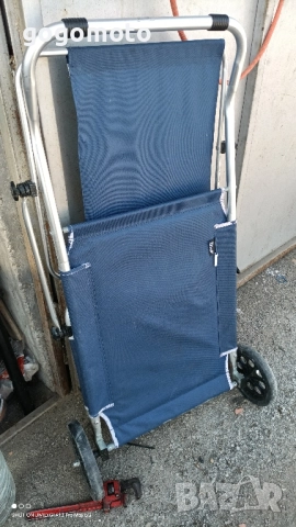 Шезлонг на колела за плаж, плажен стол на колела, сгъваем алуминиев стол , снимка 16 - Къмпинг мебели - 51446130