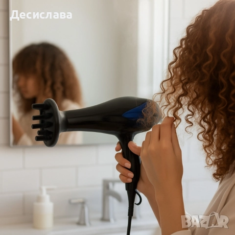 Сешоар с дифузер Rosberg, 2200W, 3 степени на температура, 2 скорости