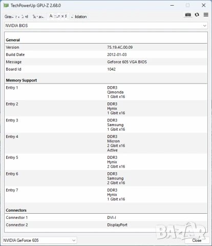 Видео карта NVidia GeForce Leadtek 605 1024MB GDDR3 64bit PCI-E, снимка 10 - Видеокарти - 53401385