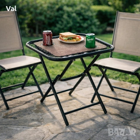 Сгъваема маса - елегантна, функционална и идеална за градина, барбекю или къмпинг, снимка 5 - Градински мебели, декорация  - 53822696