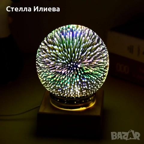 LED 3D нощна лампа , снимка 3 - Настолни лампи - 52308027