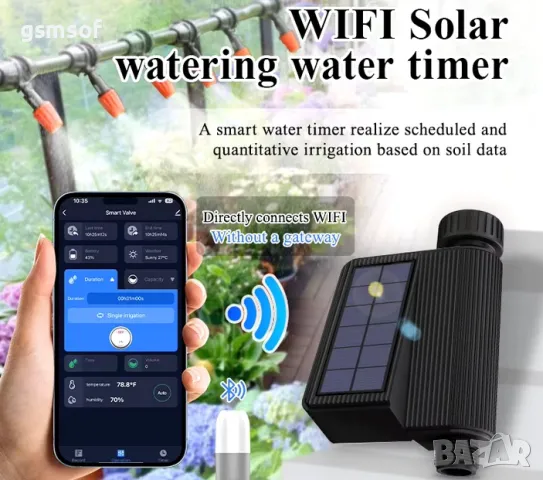 Напоителна система с wifi управление за оранжерии, градини и тревни площи