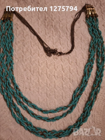 Гердан маниста тюркоаз с гривна , снимка 3 - Колиета, медальони, синджири - 53772142