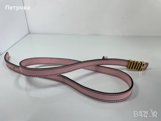 Тънък кожен колан Dior 90см Оригинал, снимка 3 - Колани - 55846094