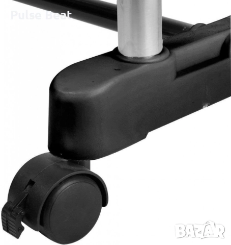 Сгъваема стойка за дрехи от неръждаема стомана, еднополюсна с колелца за дома, снимка 4 - Други стоки за дома - 52394857