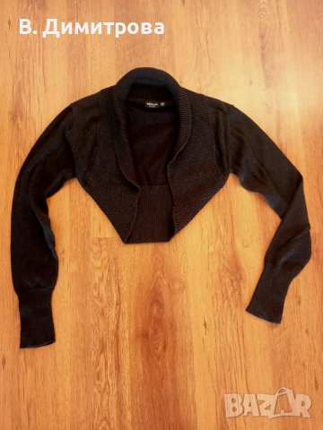 Детско черно болеро, размер 134-140, Варна, снимка 3 - Детски пуловери и жилетки - 42633219