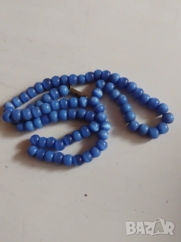 Дамско Колие в Син Цвят, снимка 4 - Колиета, медальони, синджири - 53487569