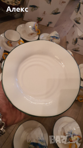 Royal Family–Авторска Италианска Керамика, Сервиз 6 чашки+6 чинийки., снимка 10 - Сервизи - 36333558