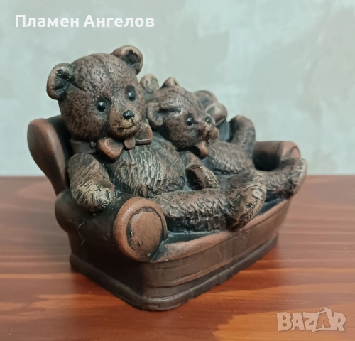 Ретро, колекционерска фигурка на "Teddy Ber" , снимка 3 - Фигурки - 53239934
