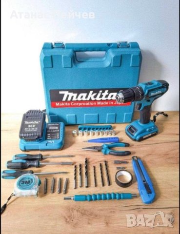 Акумулаторен ударен винтоверт Makita с 2 батерии 36V