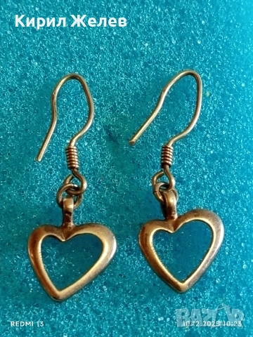 Романтични висящи сребърни обеци във формата на сърце ❤️ стил и елегантност 48089, снимка 3 - Обеци - 52718512