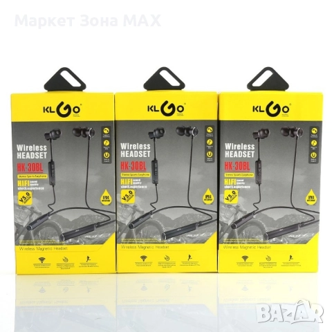 Слушалки KLGO HK-30BL с bluetooth лента