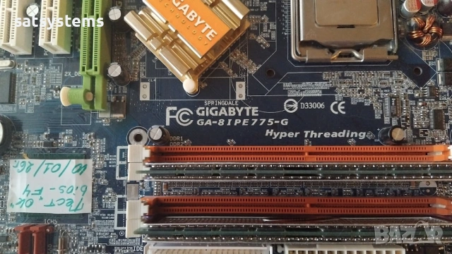 Дънна платка Gigabyte GA-8iPE775-G Socket 775 CPU+FAN+RAM, снимка 5 - Дънни платки - 53055470
