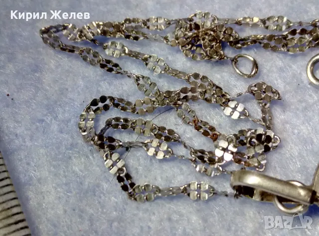 ПРЕКРАСЕН СРЕБЪРЕН МЕДАЛЬОН СРЕБРО 925 с КРАЛСКИ СЕДЕФ и СРЕБЪРНА 925 ВЕРИЖКА с БЯЛА ПОЗЛАТА 45707, снимка 4 - Колиета, медальони, синджири - 50421558