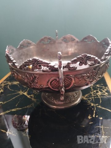 посребрена метална купа,фруктиера, снимка 5 - Други ценни предмети - 39044104