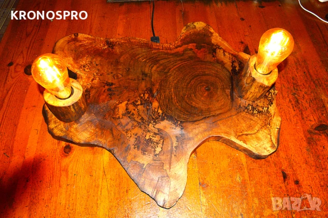 Страхотни дизайнерски лампи от орехово дърво , снимка 5 - Лампи за таван - 51404958