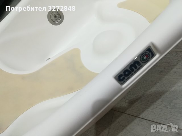 Италианска анатомична бебешка вана ,,Cam" с сифон 95/53/22см, снимка 12 - За банята - 41911525