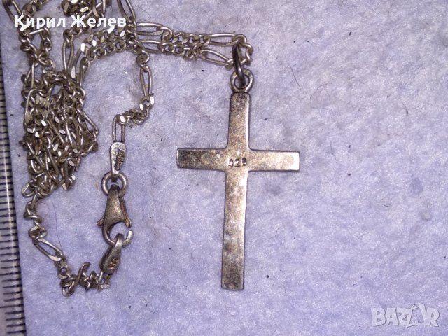 Стар МАРКАЗИТЕН СРЕБЪРЕН АРТ КРЪСТ СРЕБРО 925 с АВТОРСКА СРЕБЪРНА 925 КАРТИЕ ПЛЕТКА ВЕРИЖКА 38533, снимка 11 - Колиета, медальони, синджири - 41451029