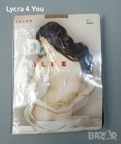FALKE Shelina Toeless 12 den S/M нов луксозен телесен чорапогащник