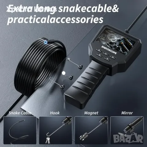 Ендоскоп с регулируема яркост и гъвкав кабел за труднодостъпни места 5метра кабел, снимка 8 - Други инструменти - 49094231