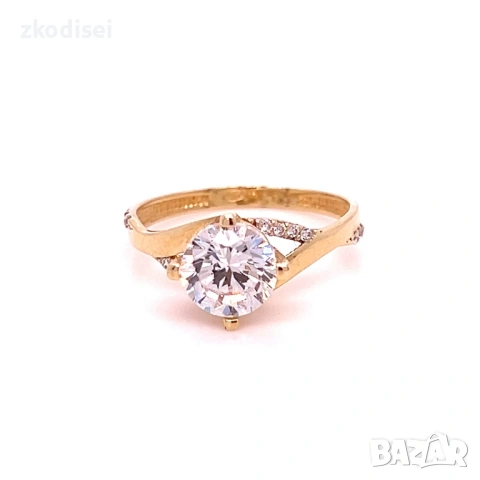 Златен дамски пръстен 2,27гр. размер:53 14кр. проба:585 модел:37728-4