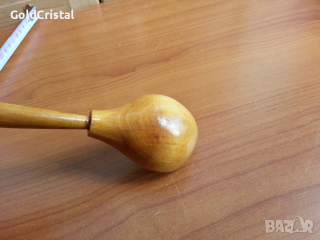 Руска дървена лъжица черпак, снимка 3 - Антикварни и старинни предмети - 36461958