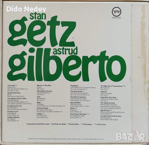 Грамофонна Плоча (Stan Getz / Astrud Gilberto - Starportrait), снимка 2 - Грамофонни плочи - 51945994