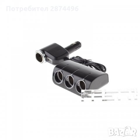 1528 Практичен разклонител за кола с 4 гнезда за запалка и USB вход, снимка 4 - Аксесоари и консумативи - 34580513