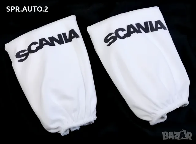 Автомобилни калъфки за наглавници (2бр. К-Т) за Scania Сканиа / камион тир автобус бус кола / бели
