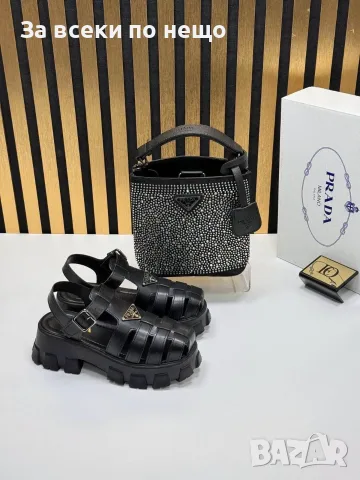 Prada Дамски Сандали Прада - Бели Или Черни Код SEM-243, снимка 6 - Сандали - 55776630