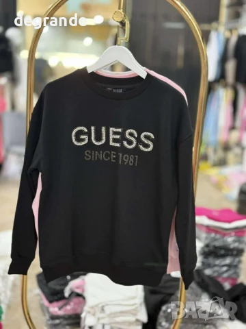 Дамски блузи Guess налични в бяло черно и розово, снимка 3 - Блузи с дълъг ръкав и пуловери - 51404301