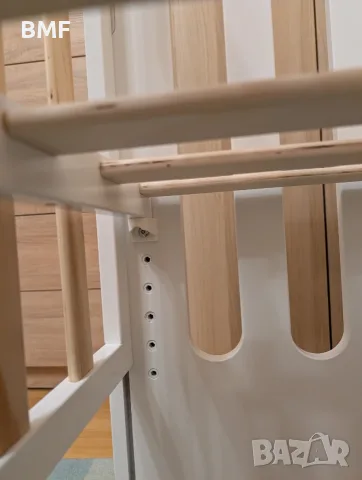 Ново бебешко дървено легло Interbaby 120/60 с гаранция, снимка 6 - Кошарки - 55793163