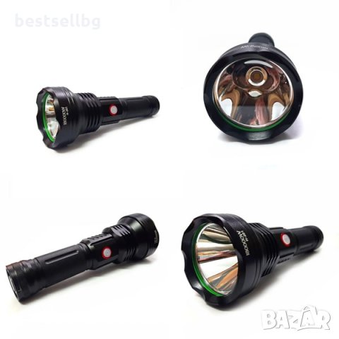 Мощен тактически лед ръчен прожектор фенер за палатка риболов къмпинг, снимка 3 - Къмпинг осветление - 35888288