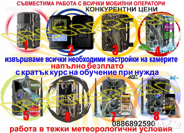 Ловна камера Suntek 2G/4G всички серии ,фотокапан ,нощно заснемане , водоустойчива LTE