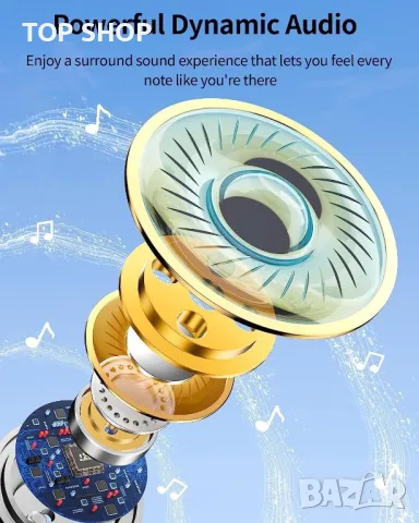 GameXtrem Безжични слушалки Bluetooth с калъф за безжично зареждане,IPX7 водоустойчиви, бели и черни, снимка 7 - Bluetooth слушалки - 49417967