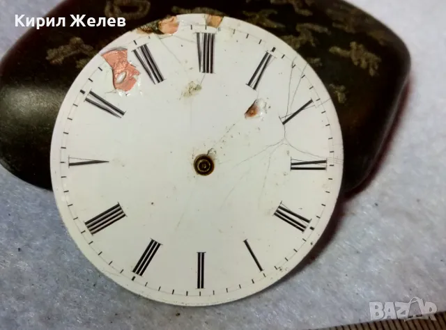ЧАСТ от МЕХАНИЗЪМ от СТАР ДЖОБЕН ЧАСОВНИК с РИМСКИ ЦИФЕРБЛАТ За ЧАСТИ РЕСТАВРАЦИЯ 49620