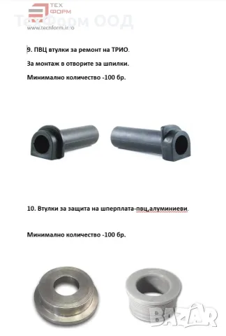 Свързващи принадлежности за кофражи PERI TRIO , ремонтни комплекти, снимка 9 - Резервни части за машини - 56189081
