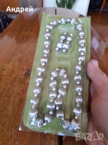 Стар комплект Копринен гердан и обици #2, снимка 2 - Други ценни предмети - 49027849