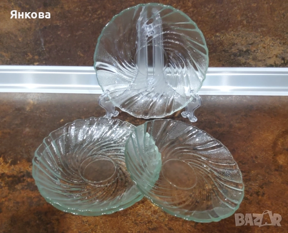 Комплект релефно стъкло за дома, снимка 2 - Чинии - 51995315