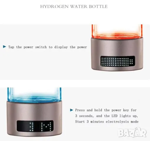 Водородна Бутилка за Пластмасово Шише 500мл. Приставка за Кислородно Вдишване в Самолет Влак Автобус, снимка 6 - Други - 48846057