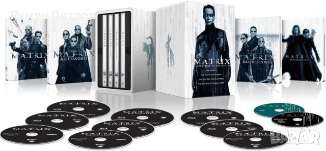 Steelbooks МАТРИЦАТА - THE MATRIX : Нова 4К + блу рей - 11 диска стилбук колекция , снимка 2 - Blu-Ray филми - 44257973