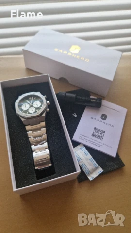 Чисто Нов Sapphero Royal Oak мъжки водоустойчив изчистен и стилен часовник