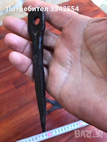 РЕЗЕ ЗА ПОРТА СТАРО КОВАНО ЖЕЛЯЗО КОМПЛЕКТ-3 ЧАСТИ, снимка 6 - Други ценни предмети - 42604108