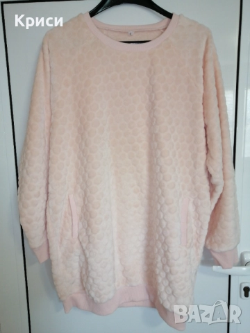 Пухен зимено дълго худи , снимка 2 - Нощници - 52696385