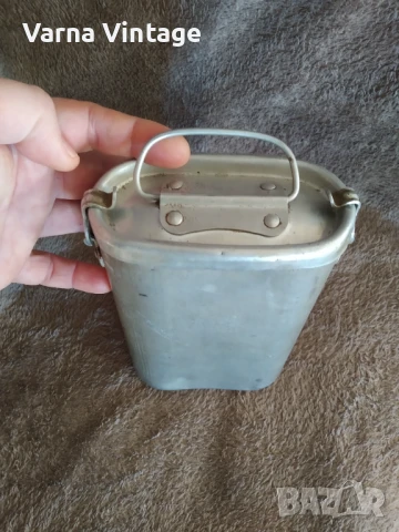 Стар алуминиев военен термос за храна, снимка 8 - Антикварни и старинни предмети - 50454621